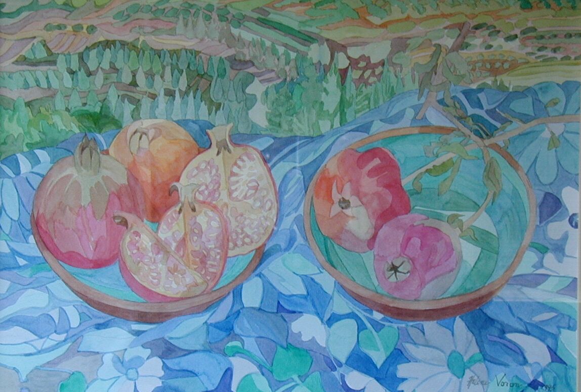 A painting of fruit in bowls

AI-generated content may be incorrect.