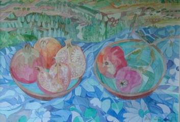 A painting of fruit on a table

AI-generated content may be incorrect.