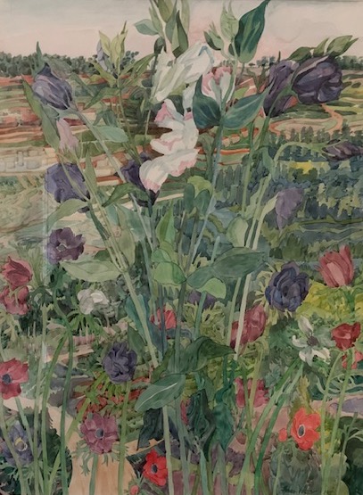 A painting of flowers in a field

AI-generated content may be incorrect.